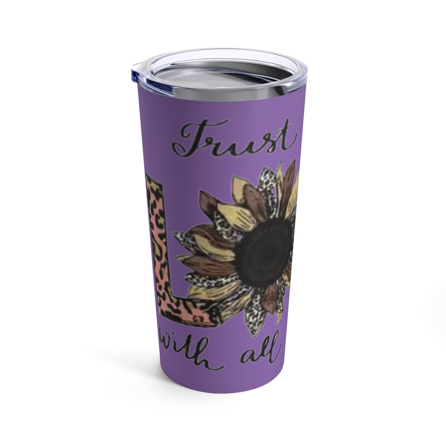 “Trust in the Lord” Lavender Tumbler 20oz