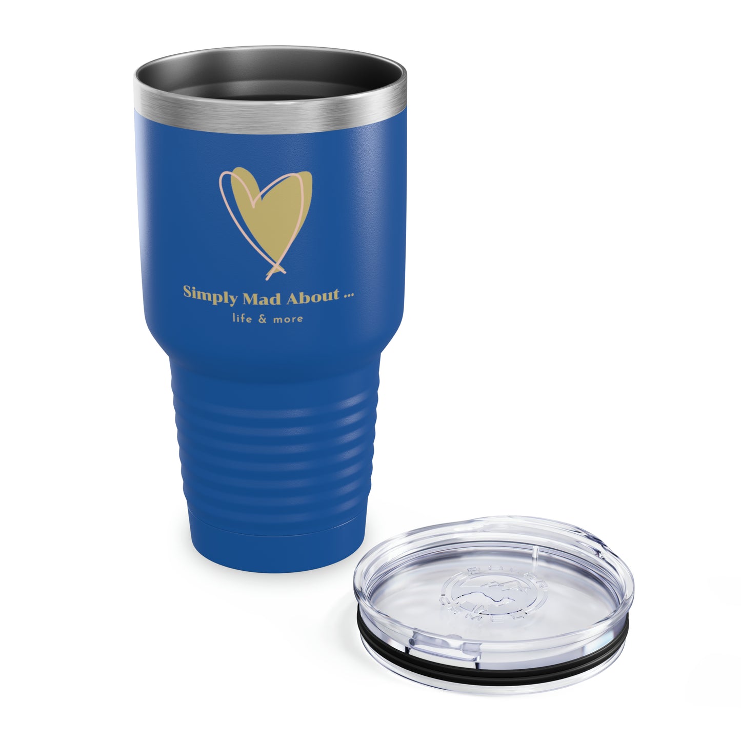 Elegant Logo “Simply Mad @ Life” - 17 COLORS - Ringneck Tumbler, 30oz