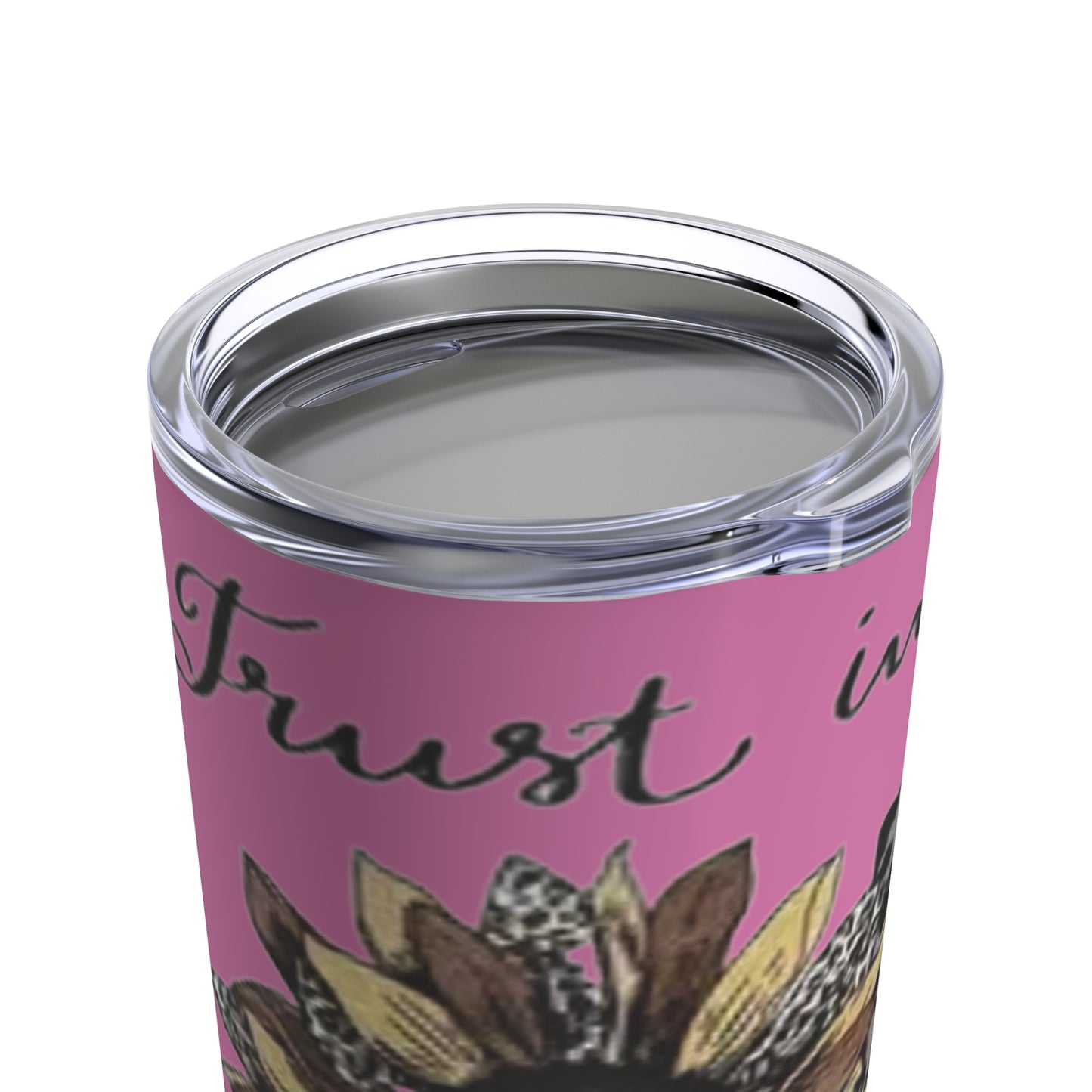 “Trust in the Lord” Light Pink Tumbler 20oz