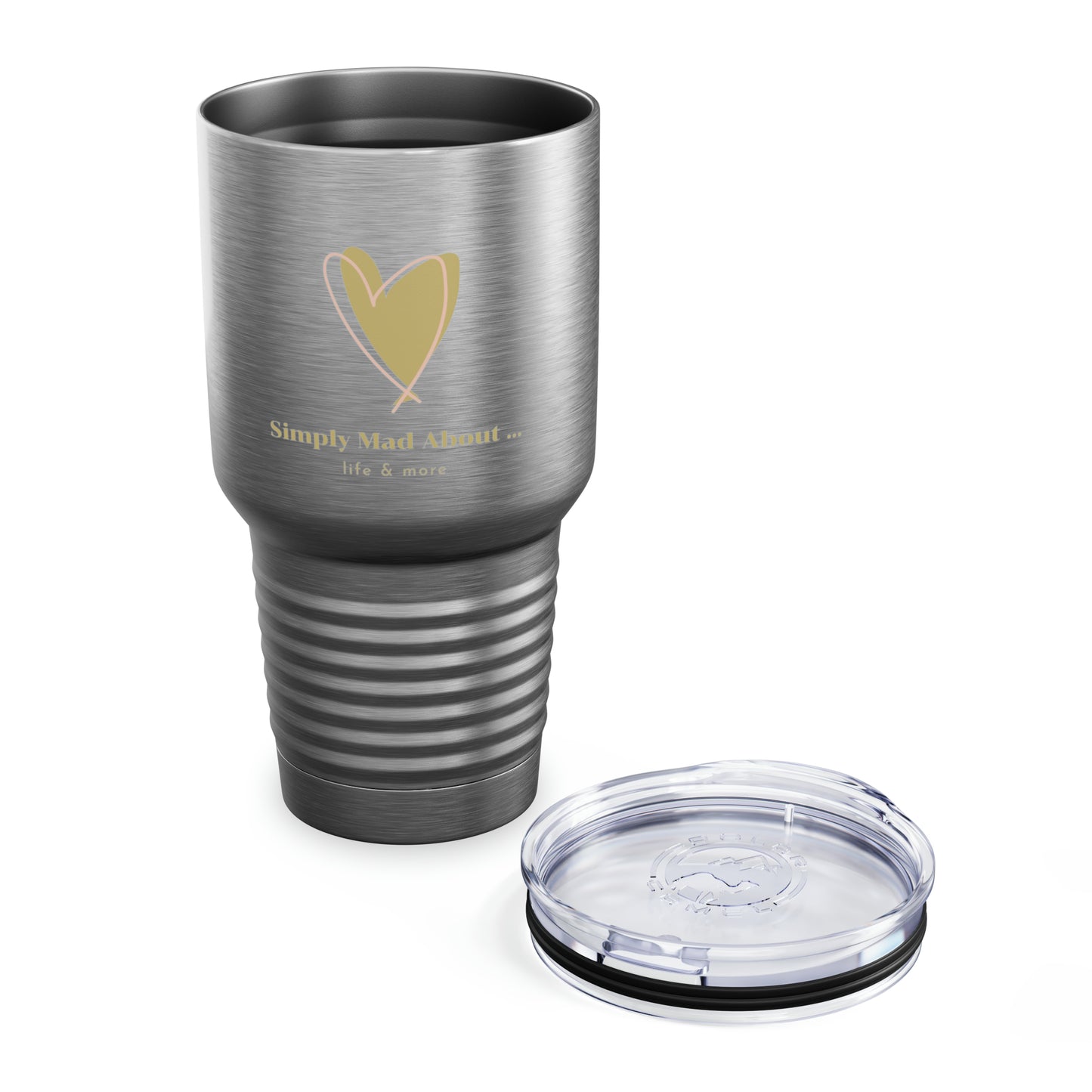 Elegant Logo “Simply Mad @ Life” - 17 COLORS - Ringneck Tumbler, 30oz