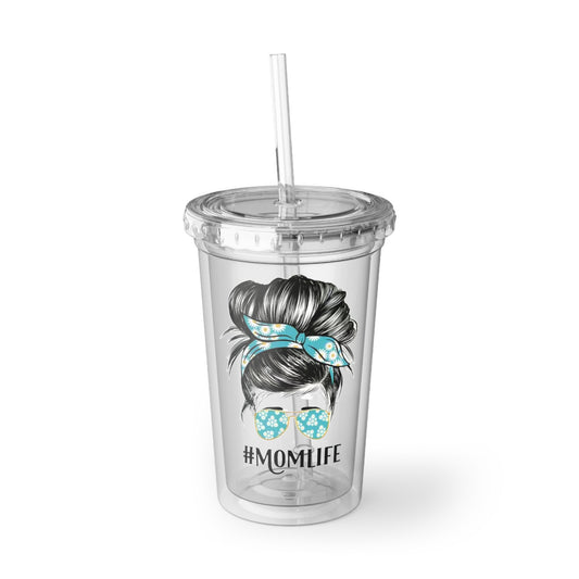 #MomLife - Mom Bun with Sunglasses - Suave Acrylic Cup