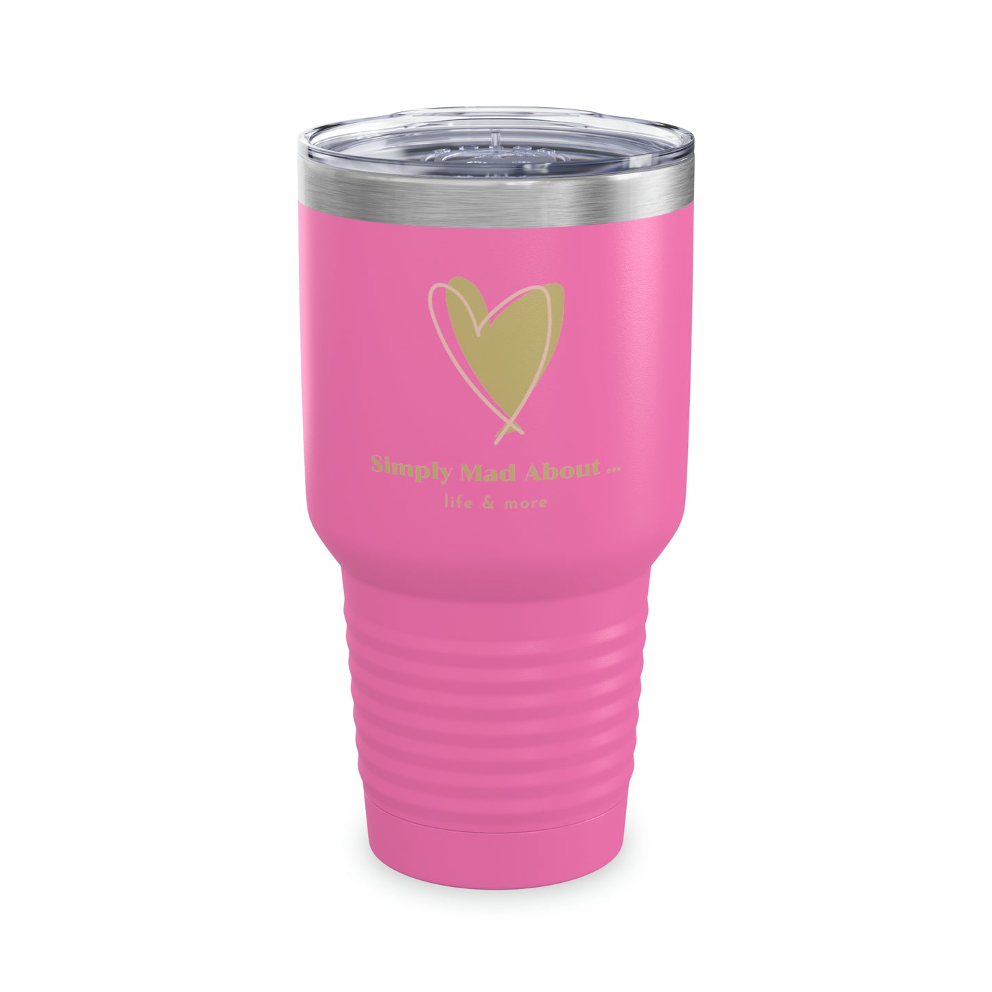 Elegant Logo “Simply Mad @ Life” - 17 COLORS - Ringneck Tumbler, 30oz