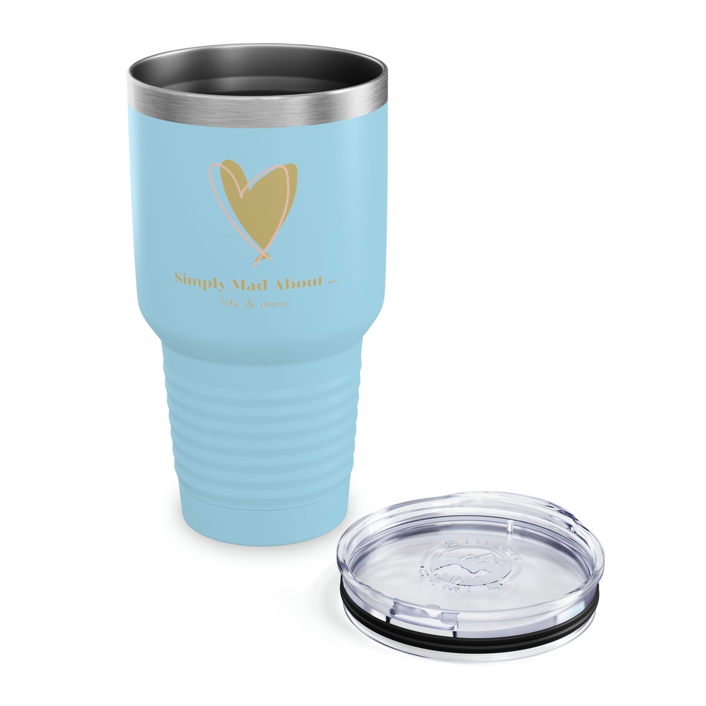 Elegant Logo “Simply Mad @ Life” - 17 COLORS - Ringneck Tumbler, 30oz