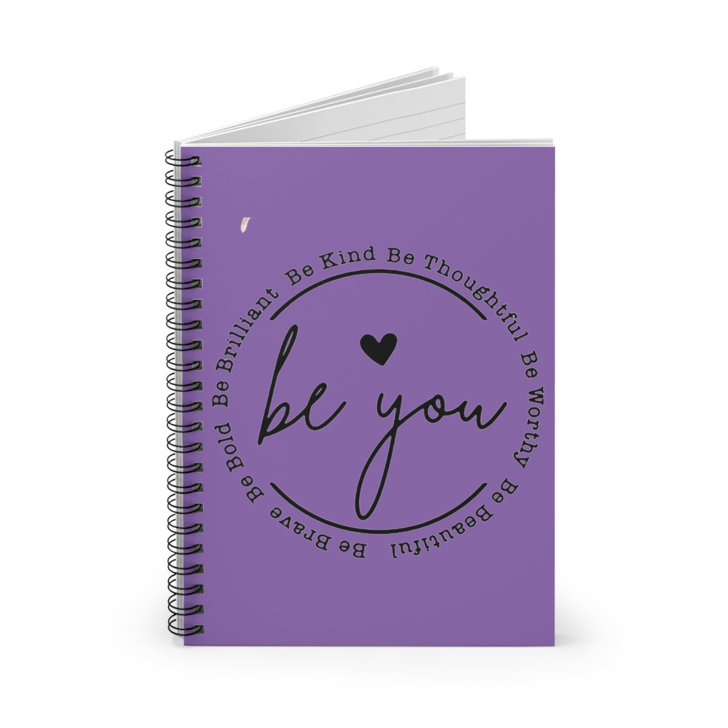 “Be You” Purple Spiral Notebook - Ruled Line