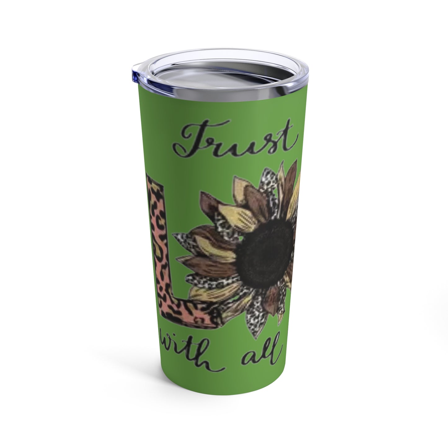 “Trust in the Lord” Light Green Tumbler 20oz