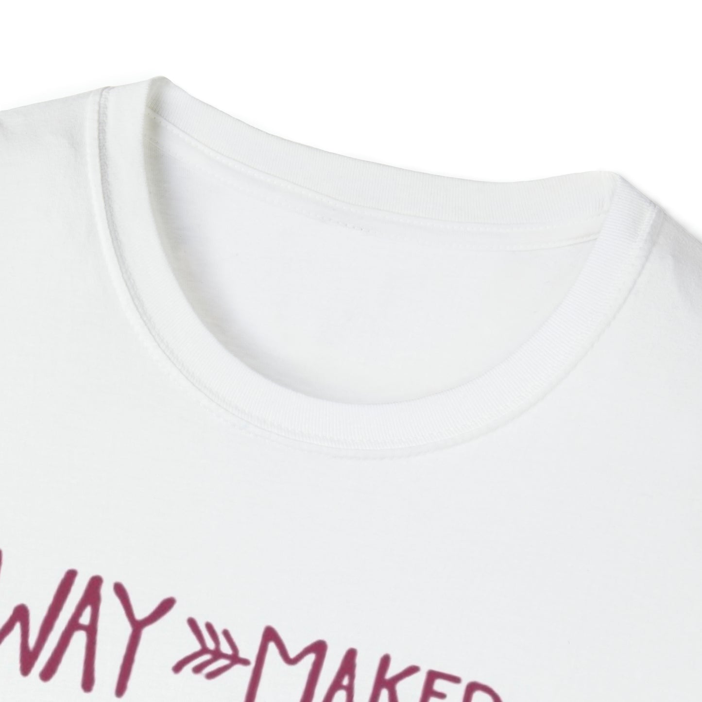 Copy of WAYMAKER dark pink text - Unisex Softstyle T-Shirt