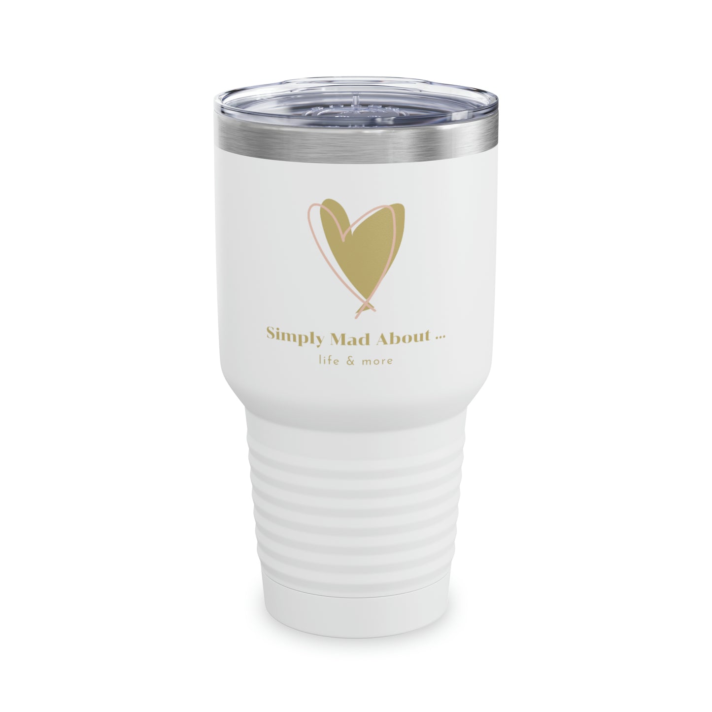 Elegant Logo “Simply Mad @ Life” - 17 COLORS - Ringneck Tumbler, 30oz