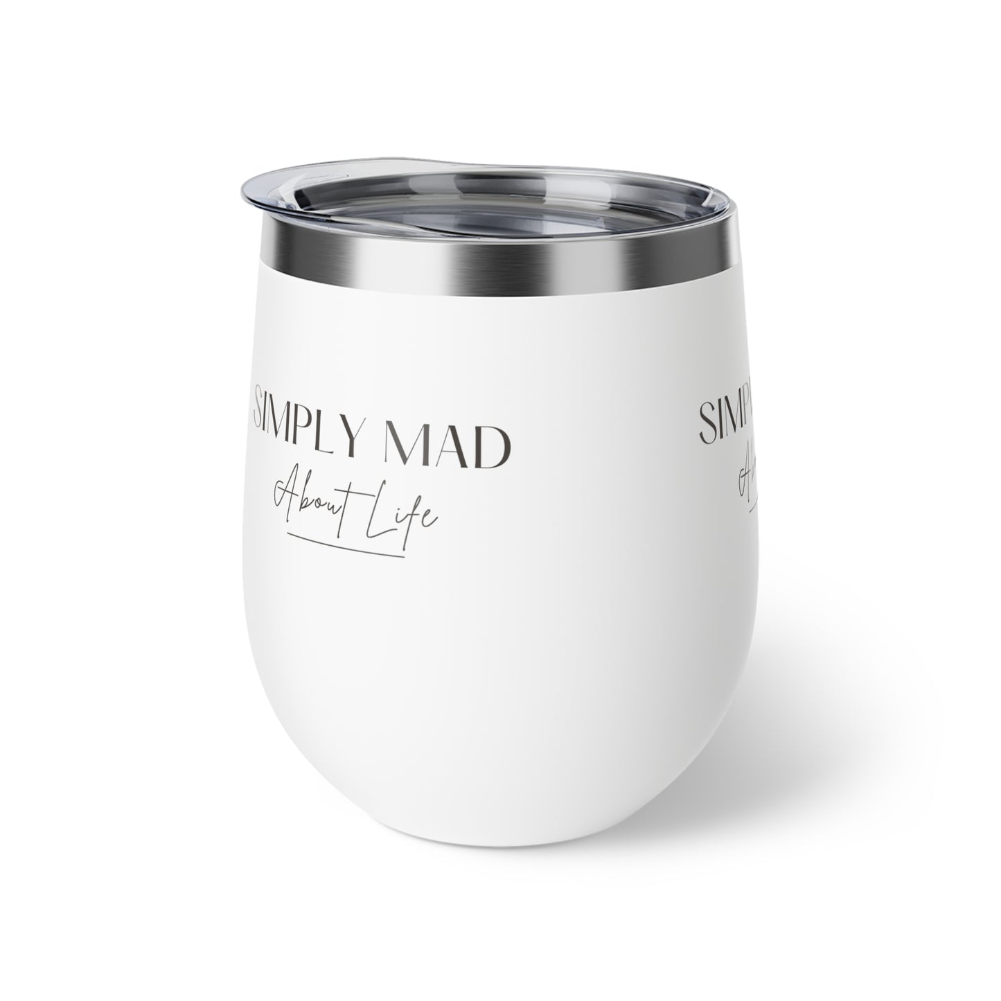 Simply Mad About Life LOGO 2 - Copper Vacuum Insulated Cup, 12oz