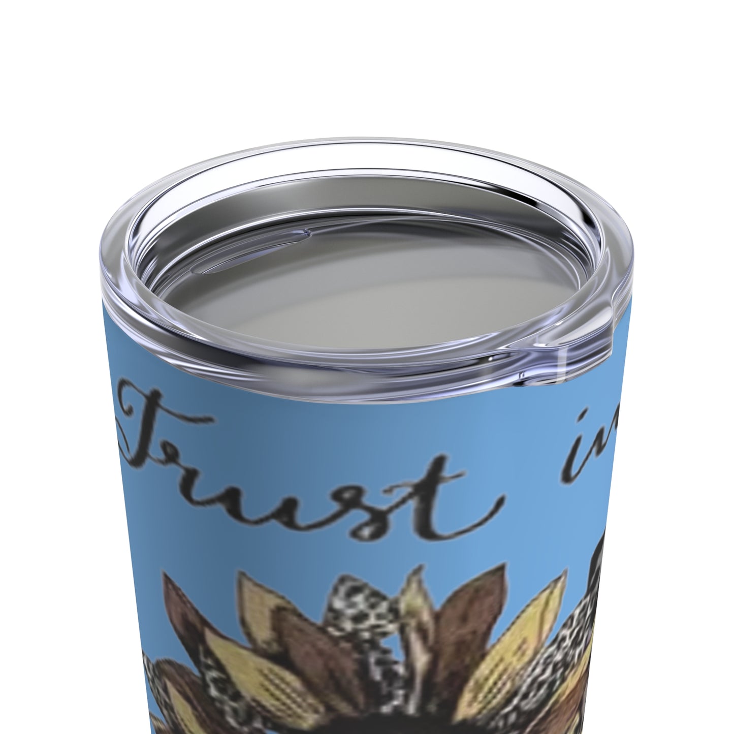 “Trust in the Lord” Light Blue Tumbler 20oz