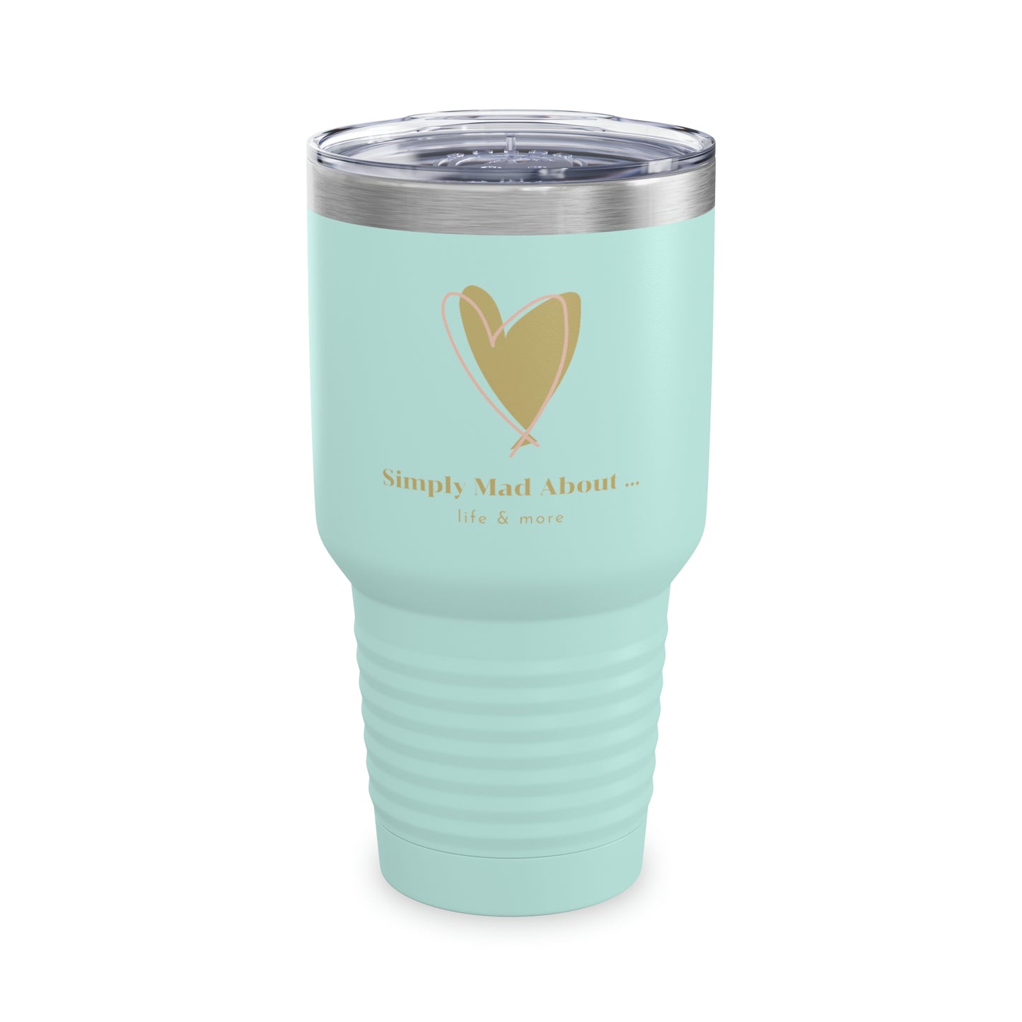 Elegant Logo “Simply Mad @ Life” - 17 COLORS - Ringneck Tumbler, 30oz