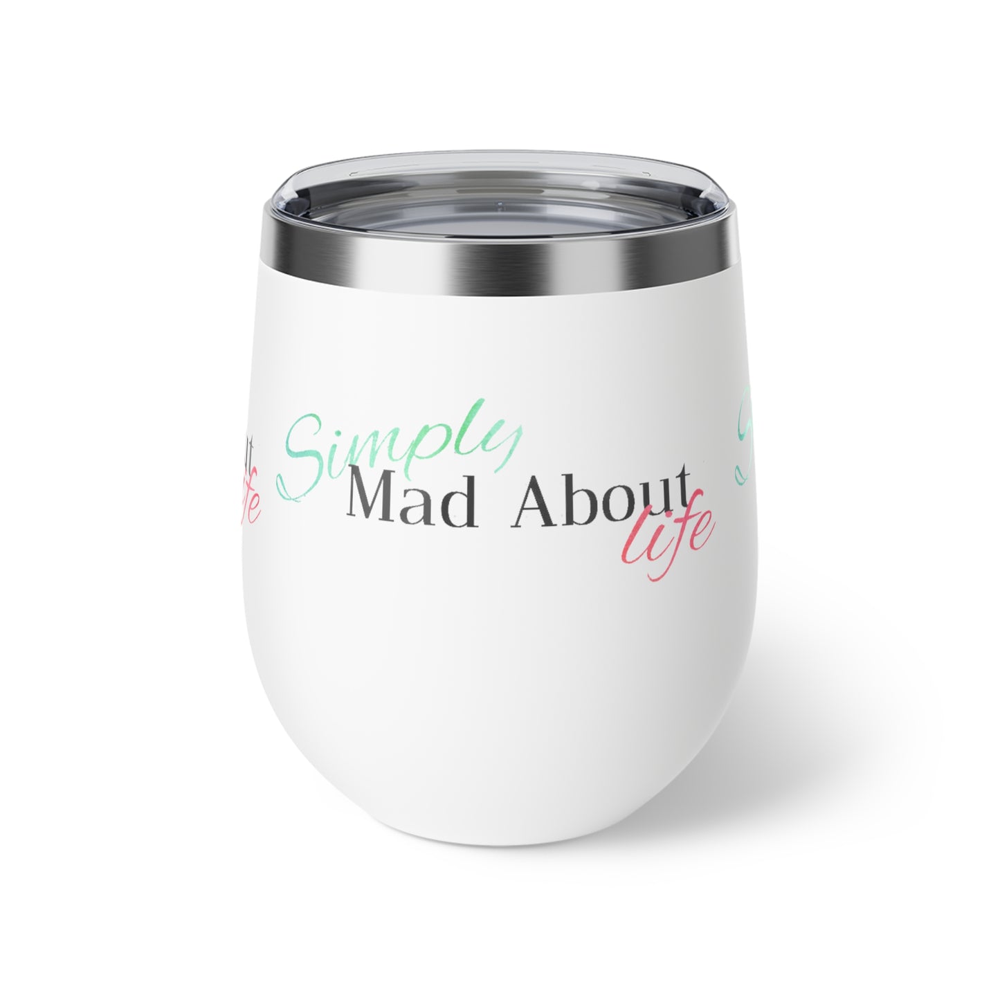 Simply Mad About Life LOGO 1 - Copper Vacuum Insulated Cup, 12oz