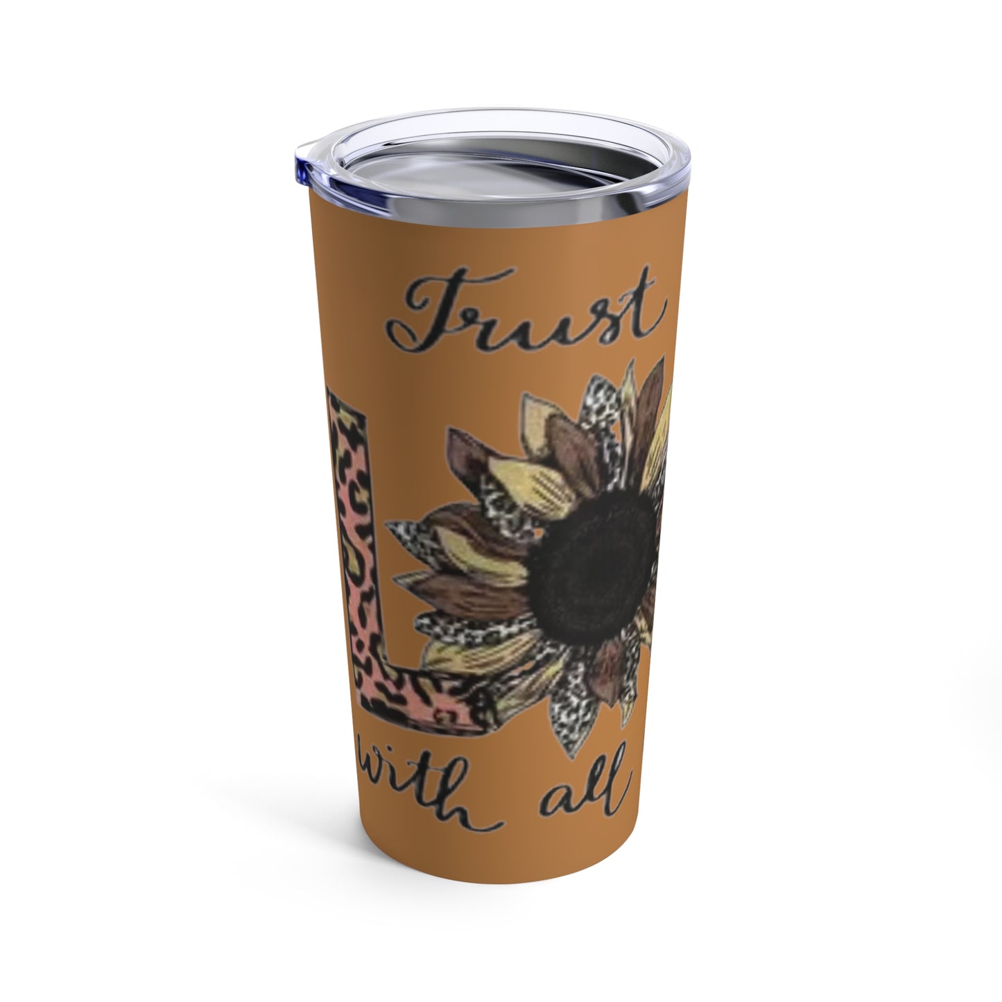 “Trust in the Lord” Light Brown Tumbler 20oz