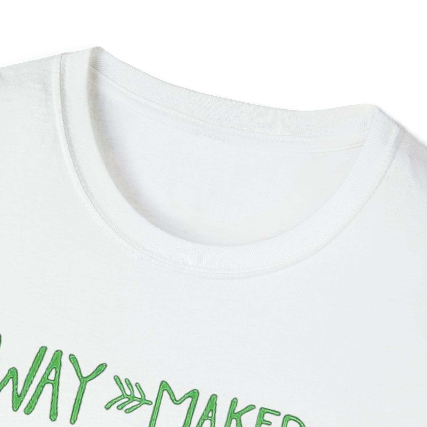 WAYMAKER GREEN text - Unisex Softstyle T-Shirt