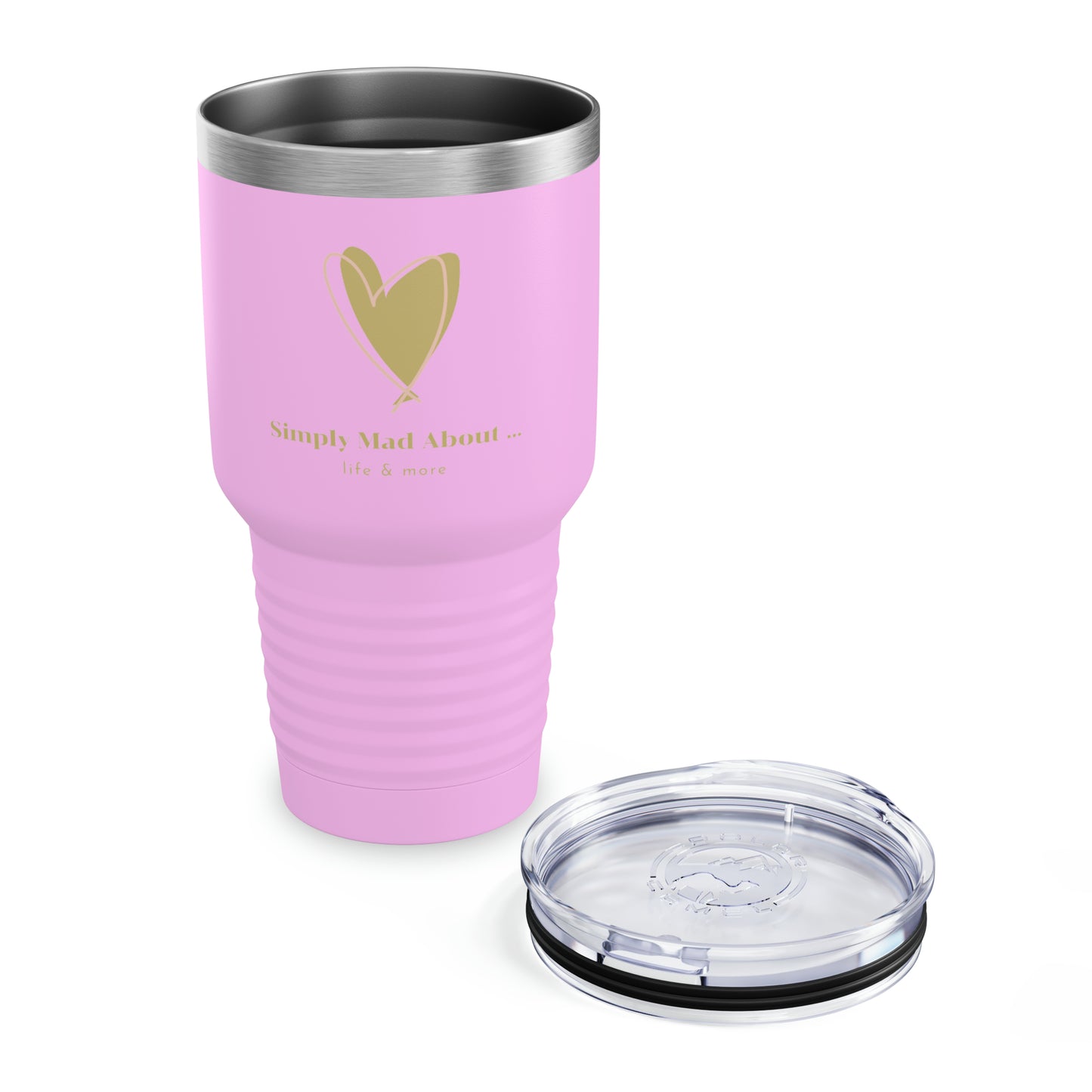 Elegant Logo “Simply Mad @ Life” - 17 COLORS - Ringneck Tumbler, 30oz