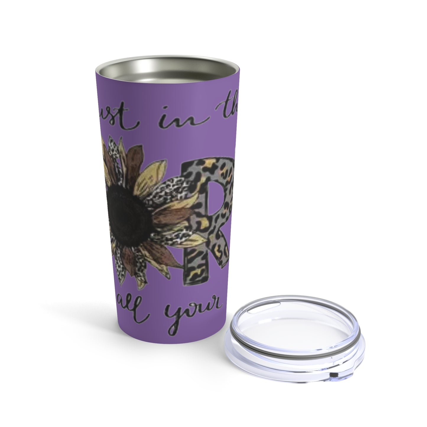 “Trust in the Lord” Lavender Tumbler 20oz