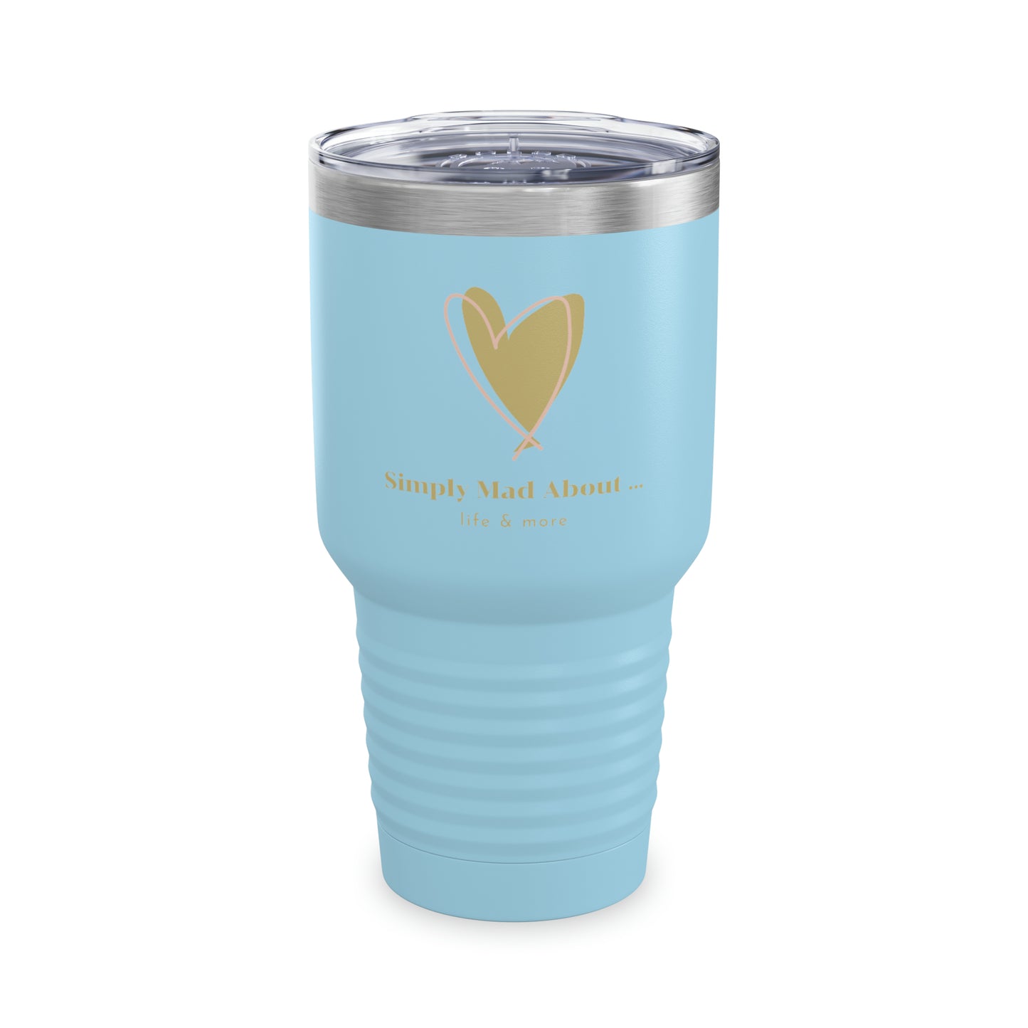 Elegant Logo “Simply Mad @ Life” - 17 COLORS - Ringneck Tumbler, 30oz