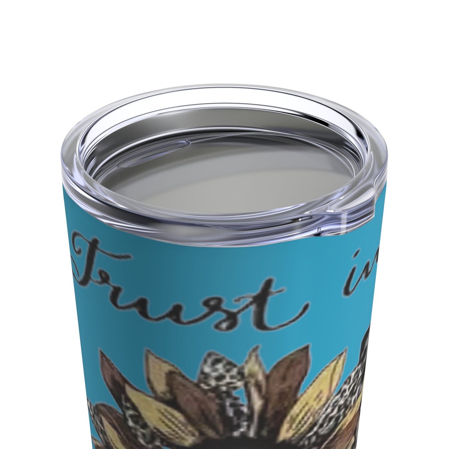 “Trust in the Lord” Turquoise Tumbler 20oz