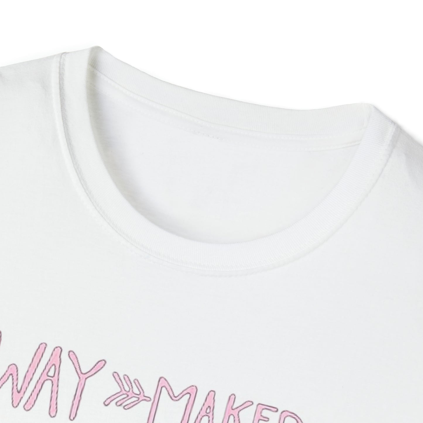 WAYMAKER pink text - Unisex Softstyle T-Shirt