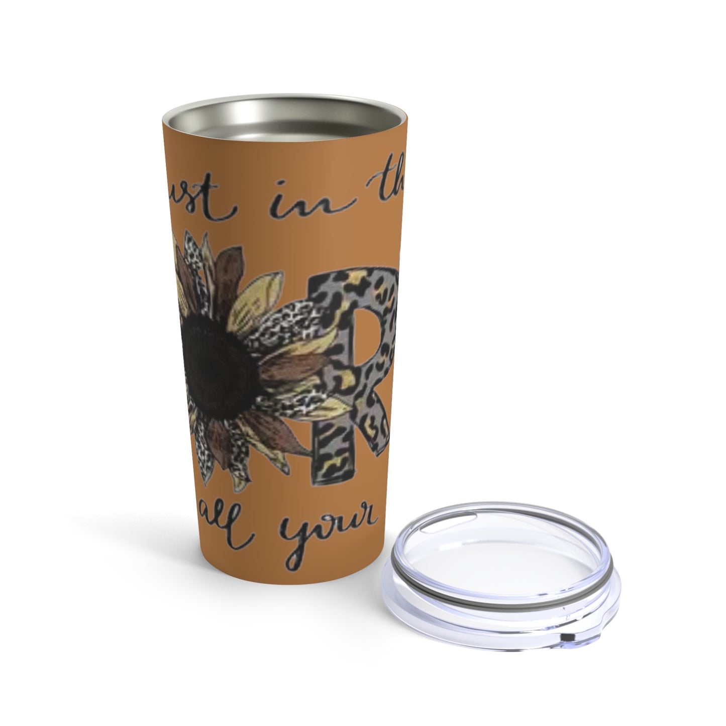 “Trust in the Lord” Light Brown Tumbler 20oz