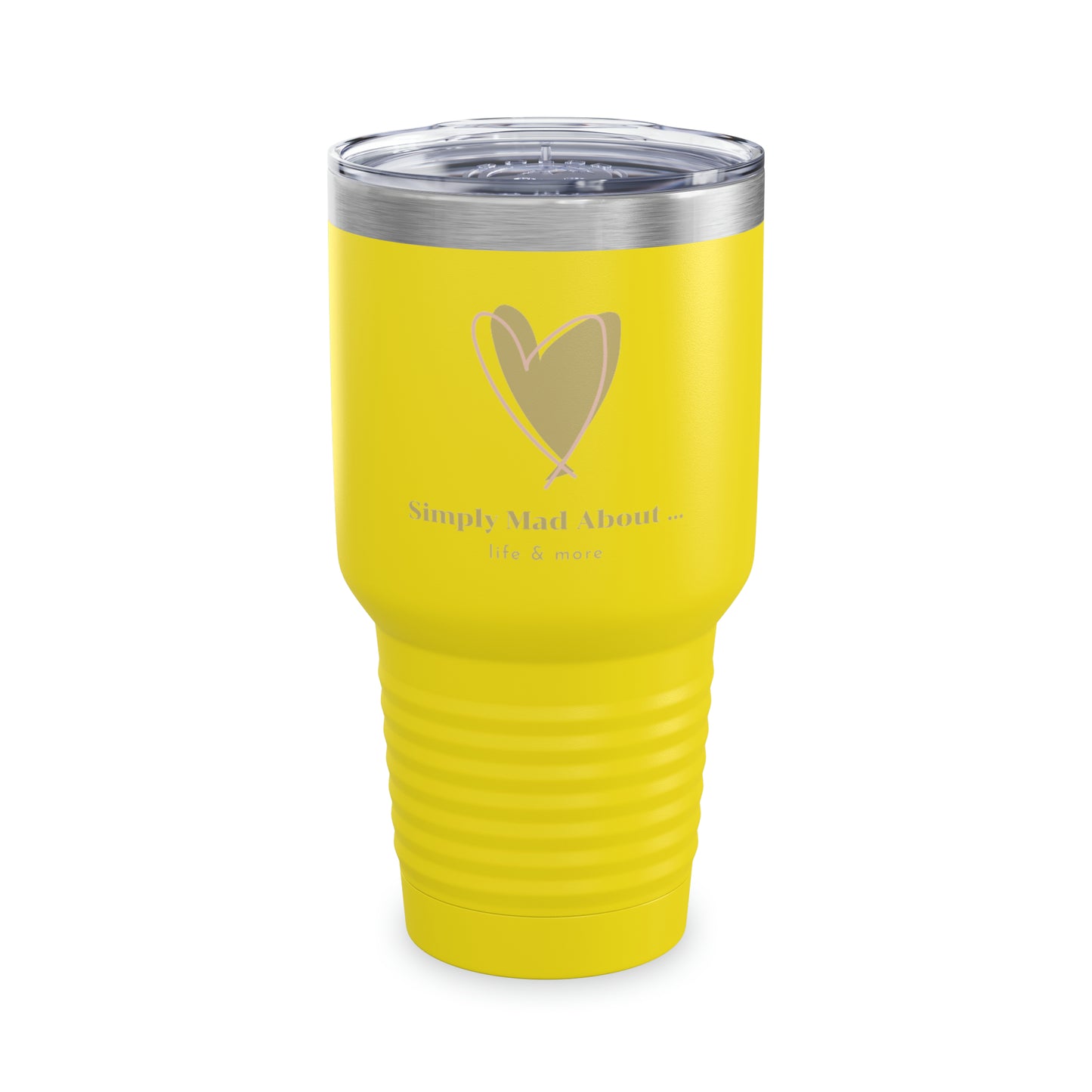 Elegant Logo “Simply Mad @ Life” - 17 COLORS - Ringneck Tumbler, 30oz