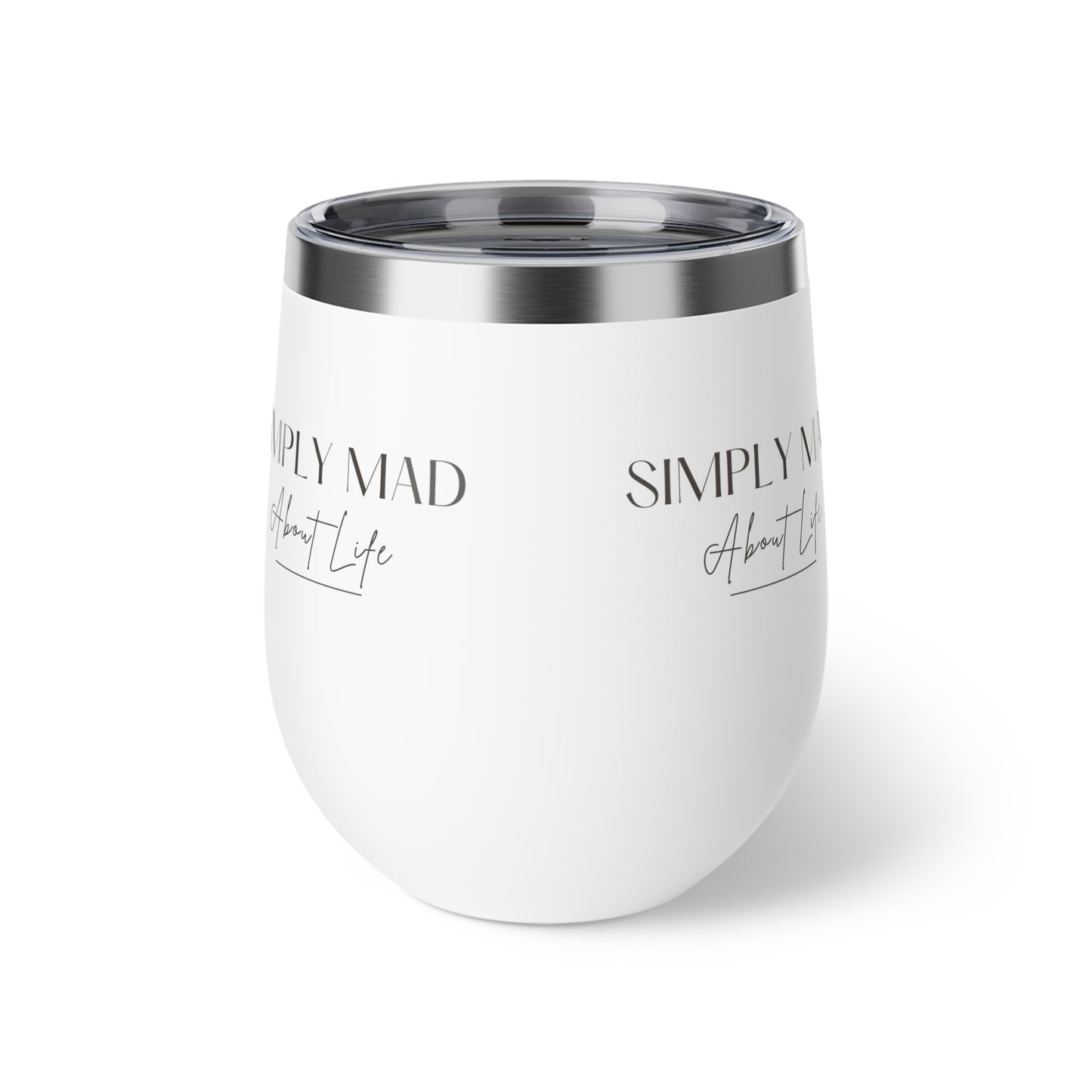 Simply Mad About Life LOGO 2 - Copper Vacuum Insulated Cup, 12oz