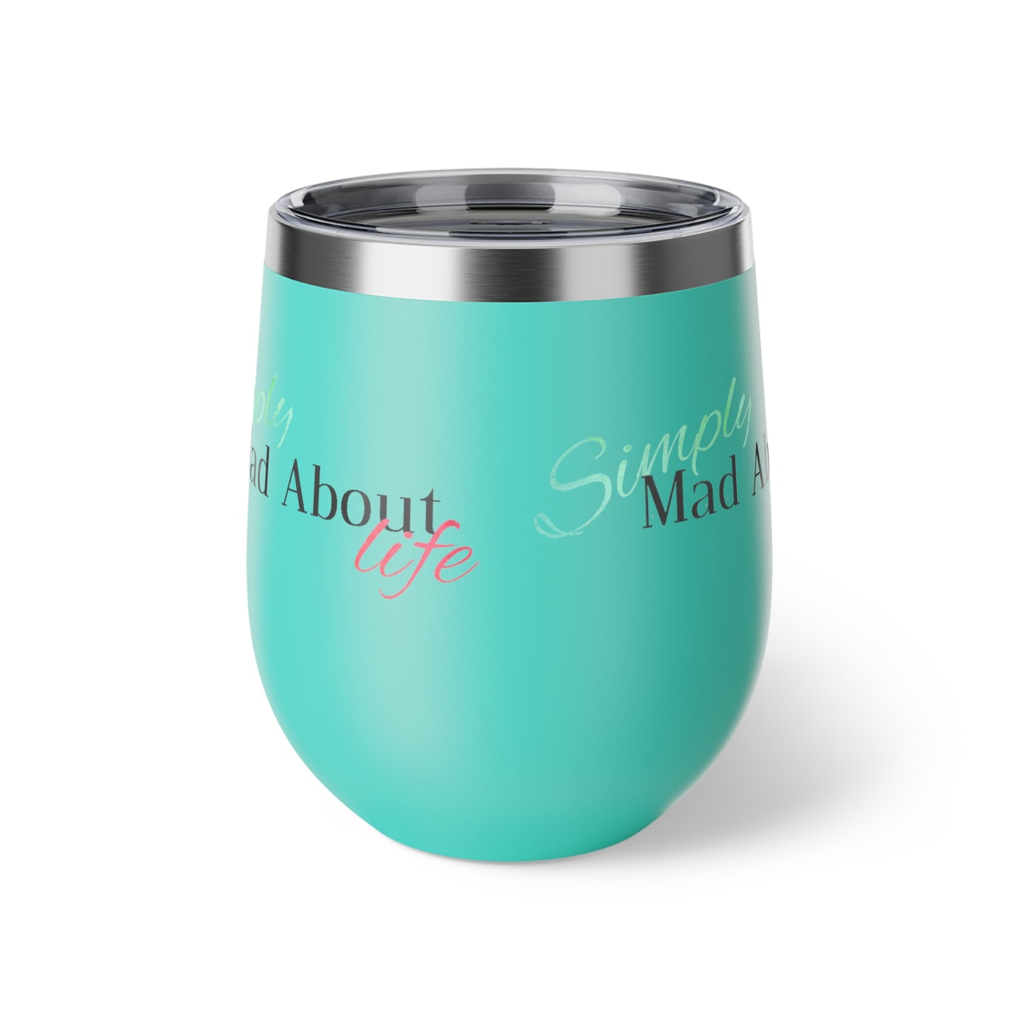 Simply Mad About Life LOGO 1 - Copper Vacuum Insulated Cup, 12oz