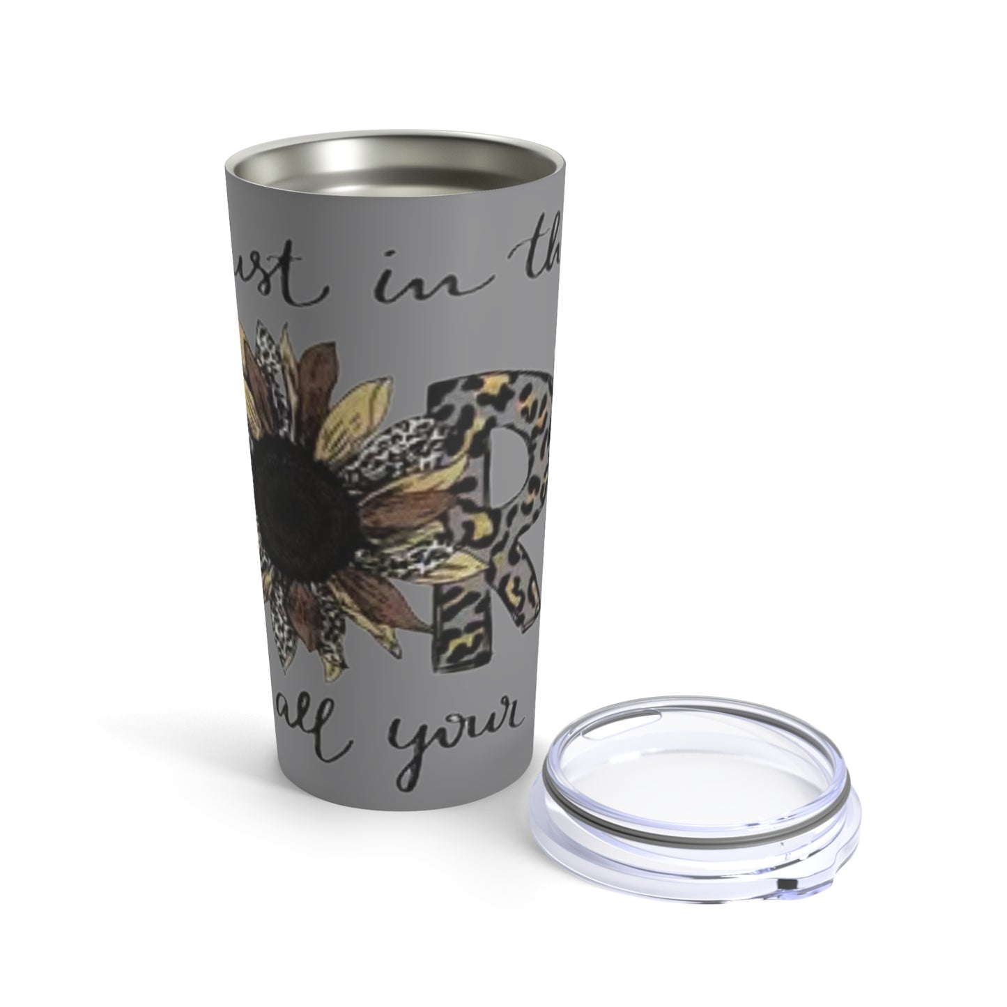 “Trust in the Lord” Dark Grey Tumbler 20oz