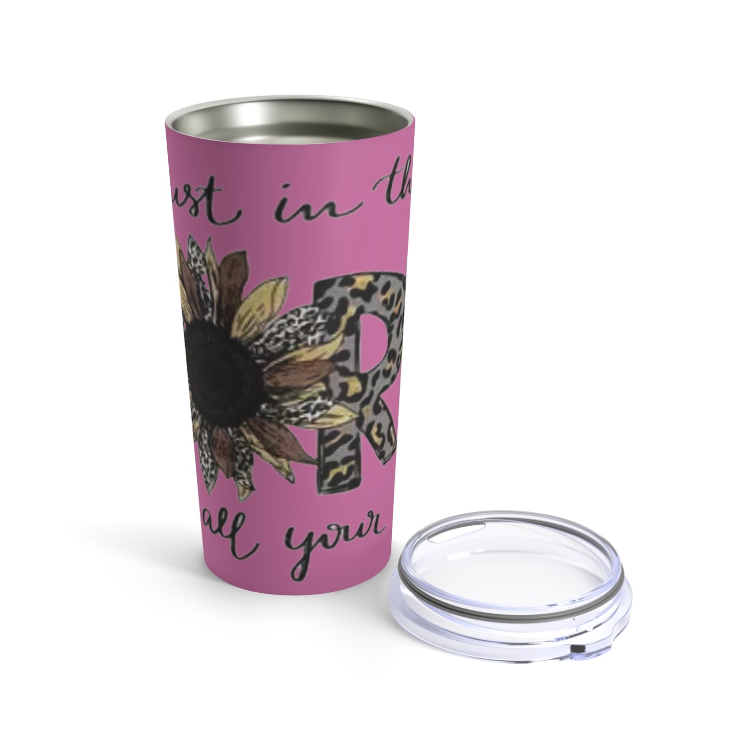 “Trust in the Lord” Light Pink Tumbler 20oz