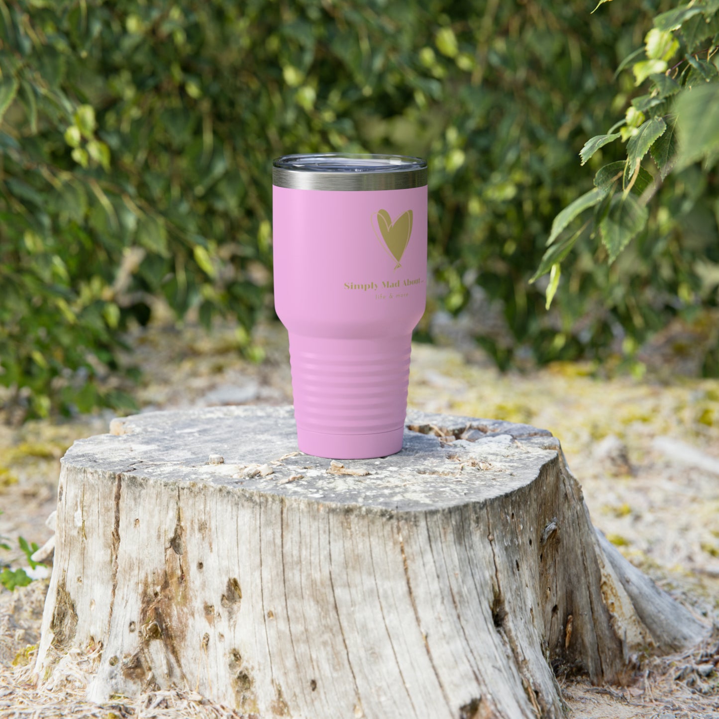 Elegant Logo “Simply Mad @ Life” - 17 COLORS - Ringneck Tumbler, 30oz