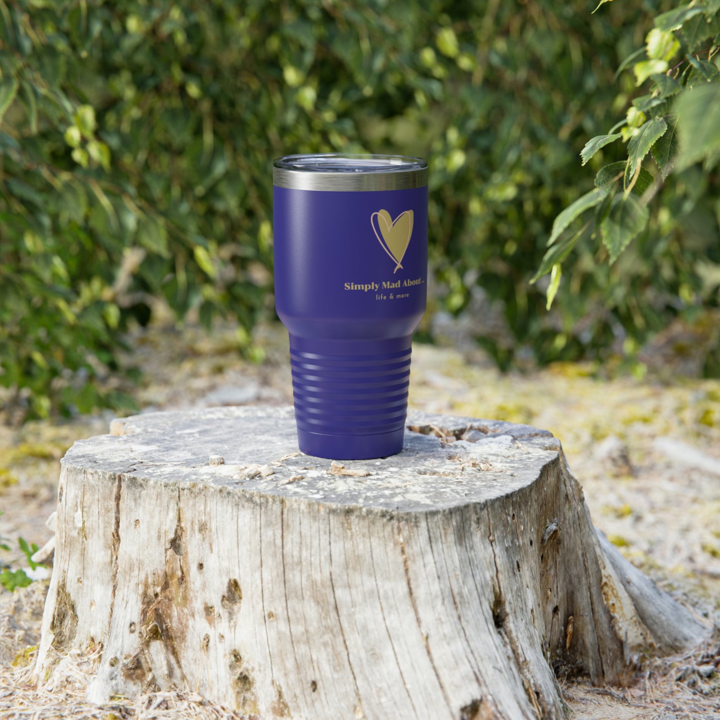 Elegant Logo “Simply Mad @ Life” - 17 COLORS - Ringneck Tumbler, 30oz