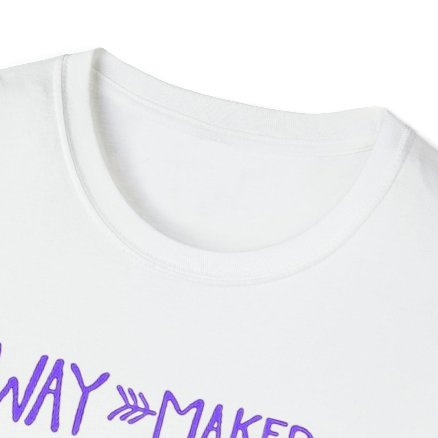 WAYMAKER purple text - Unisex Softstyle T-Shirt