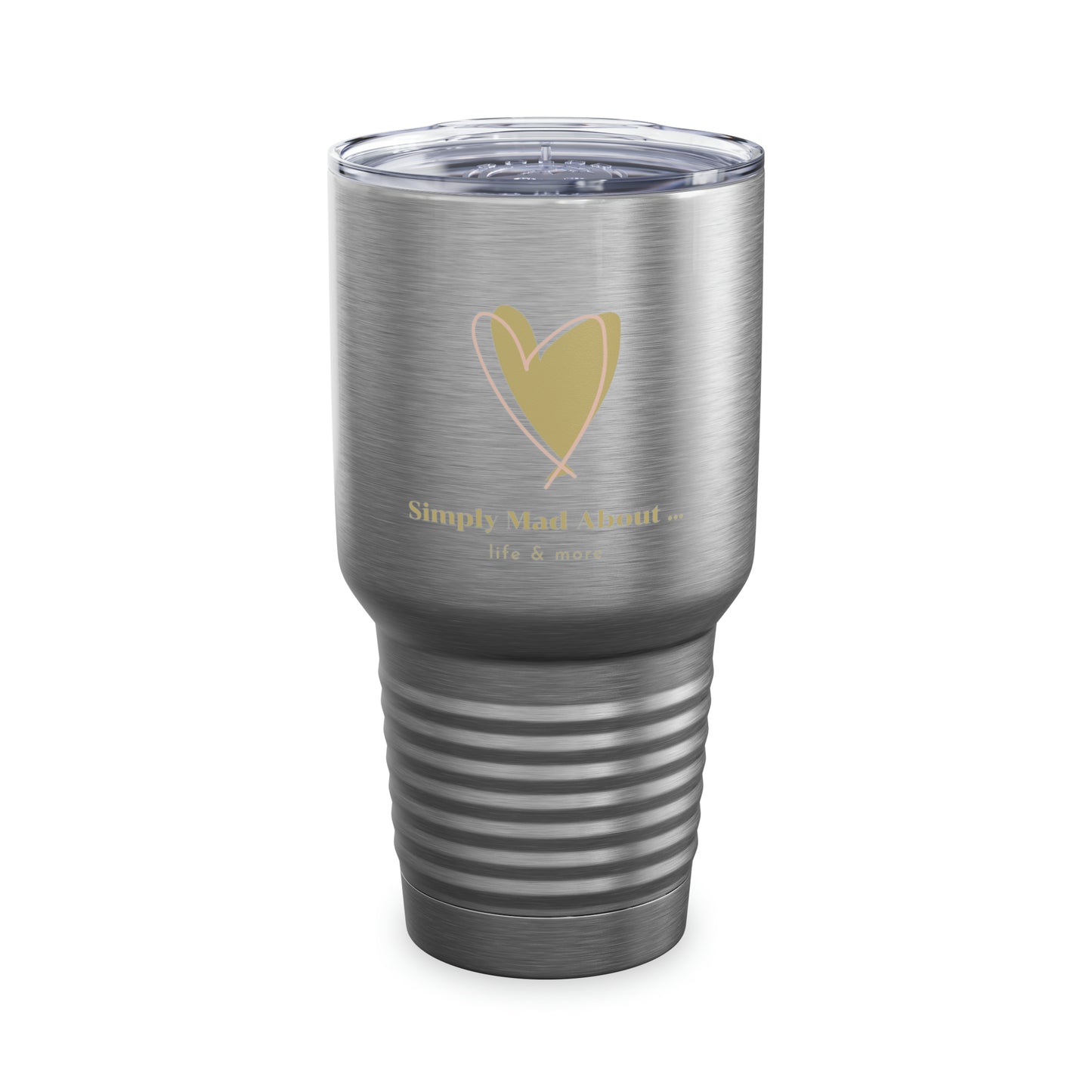 Elegant Logo “Simply Mad @ Life” - 17 COLORS - Ringneck Tumbler, 30oz