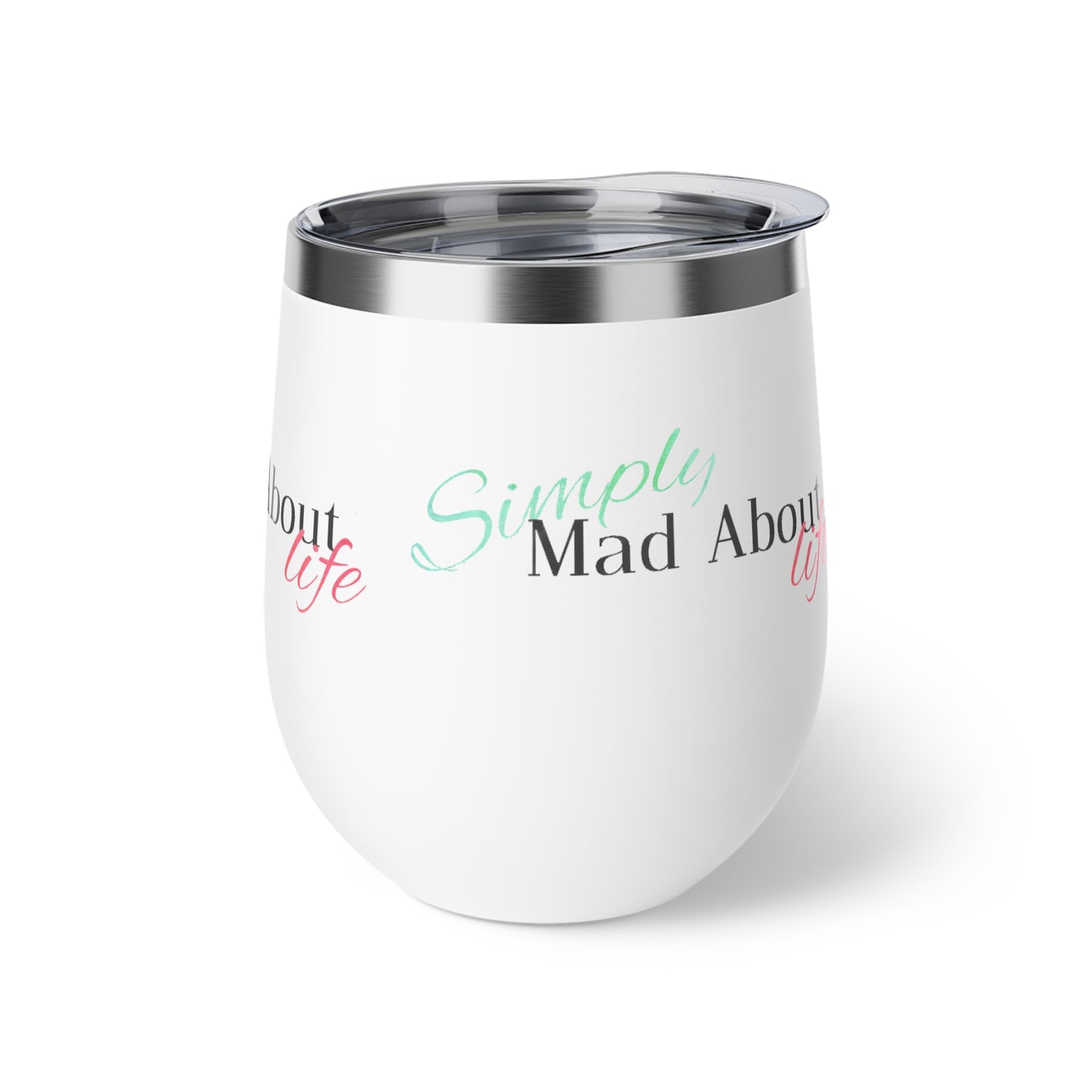 Simply Mad About Life LOGO 1 - Copper Vacuum Insulated Cup, 12oz