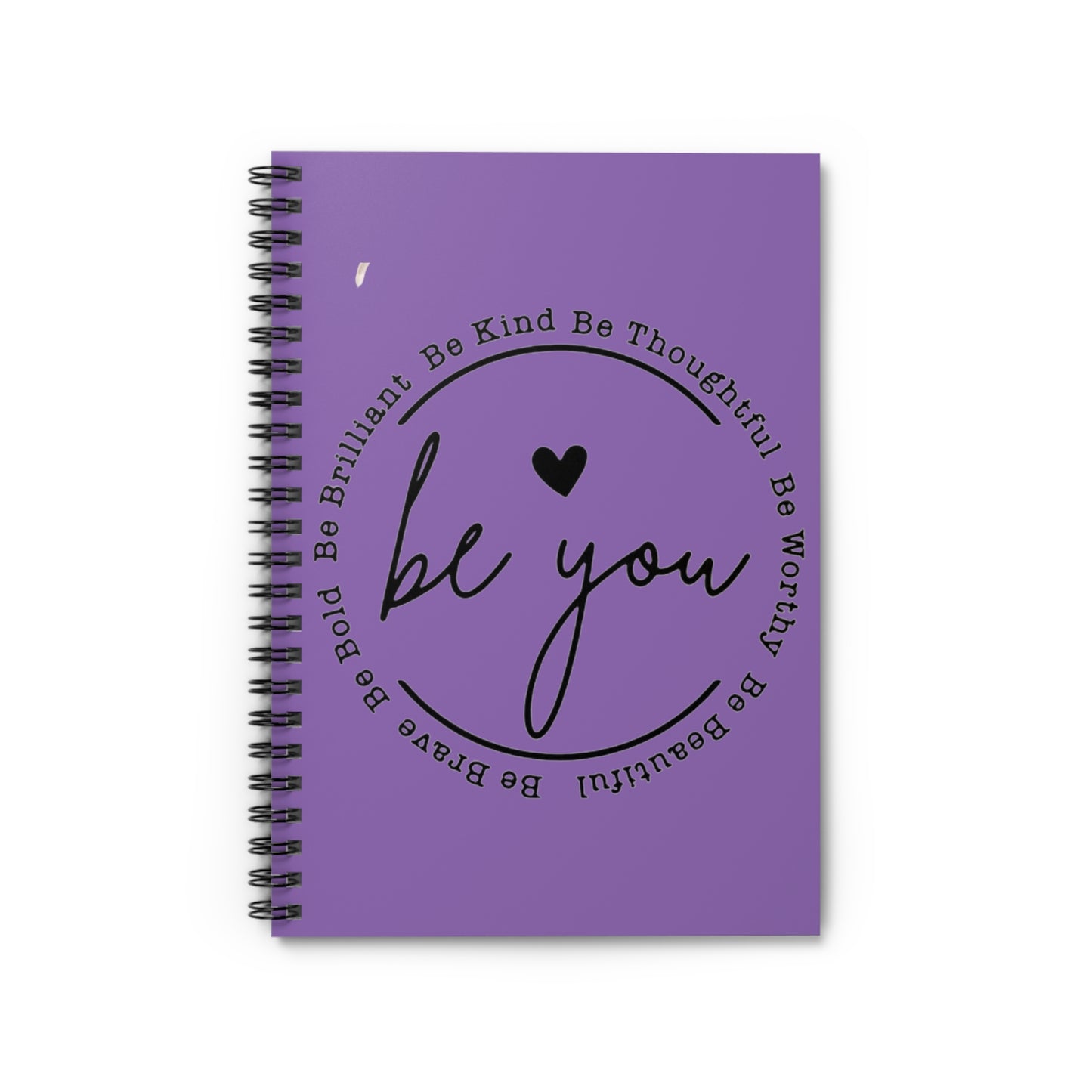 “Be You” Purple Spiral Notebook - Ruled Line