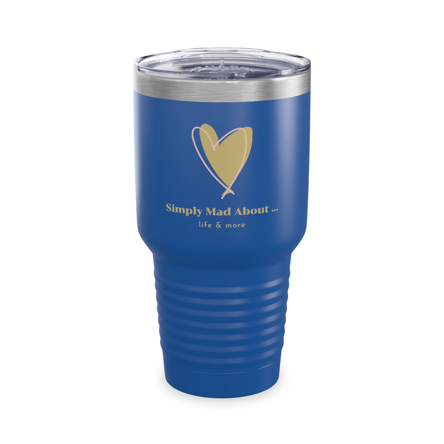 Elegant Logo “Simply Mad @ Life” - 17 COLORS - Ringneck Tumbler, 30oz