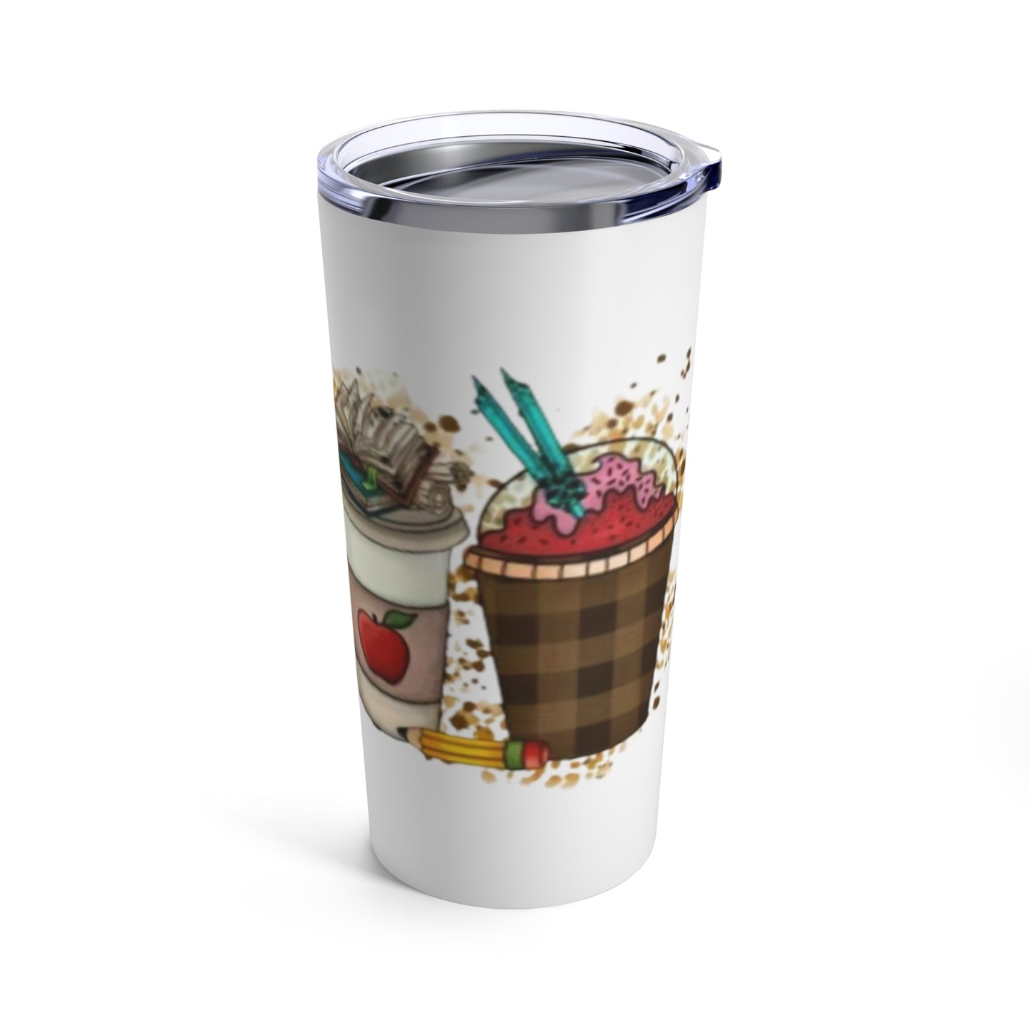 Teacher Coffee Design 1 Tumbler 20oz - white