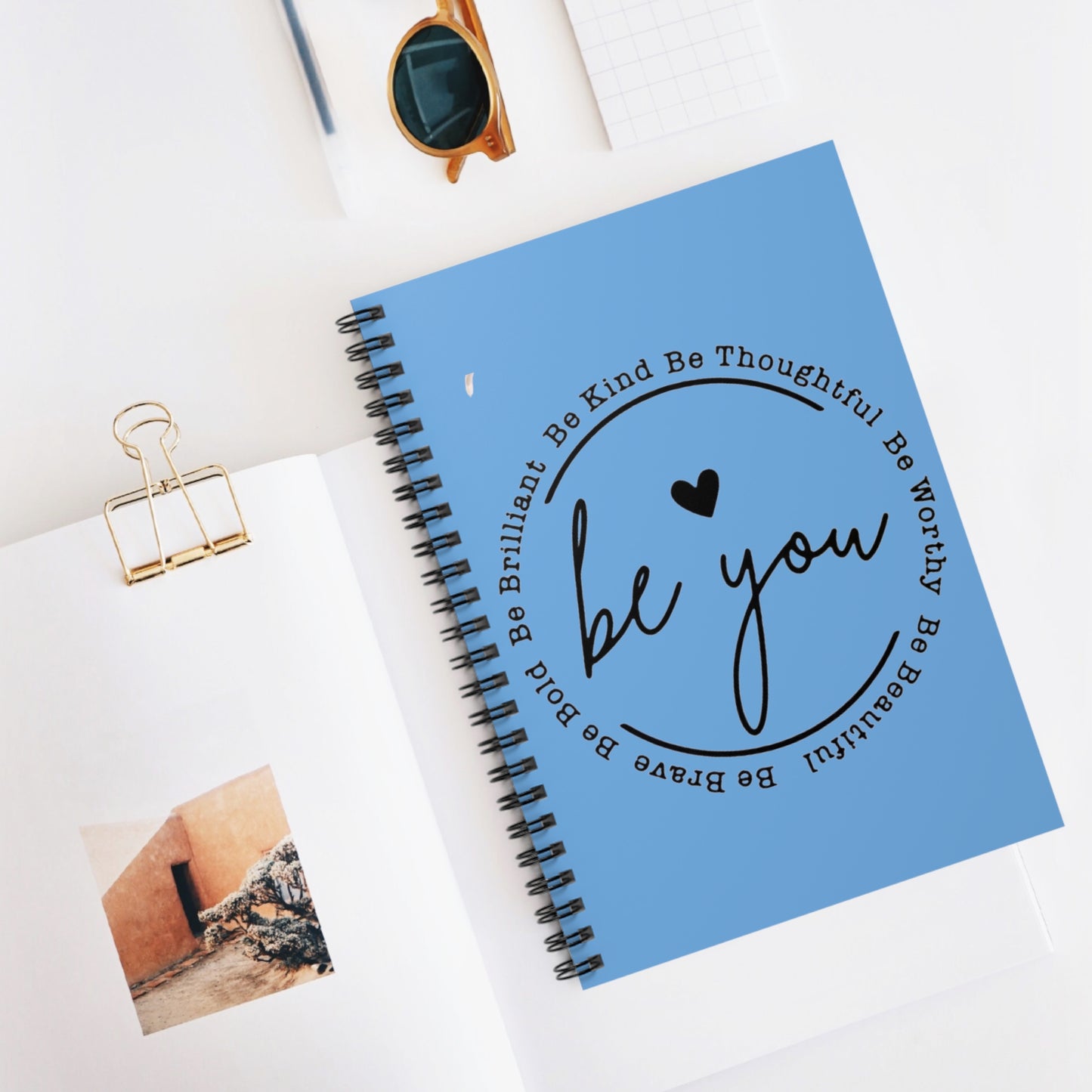 “Be You” blue Spiral Notebook - Ruled Line