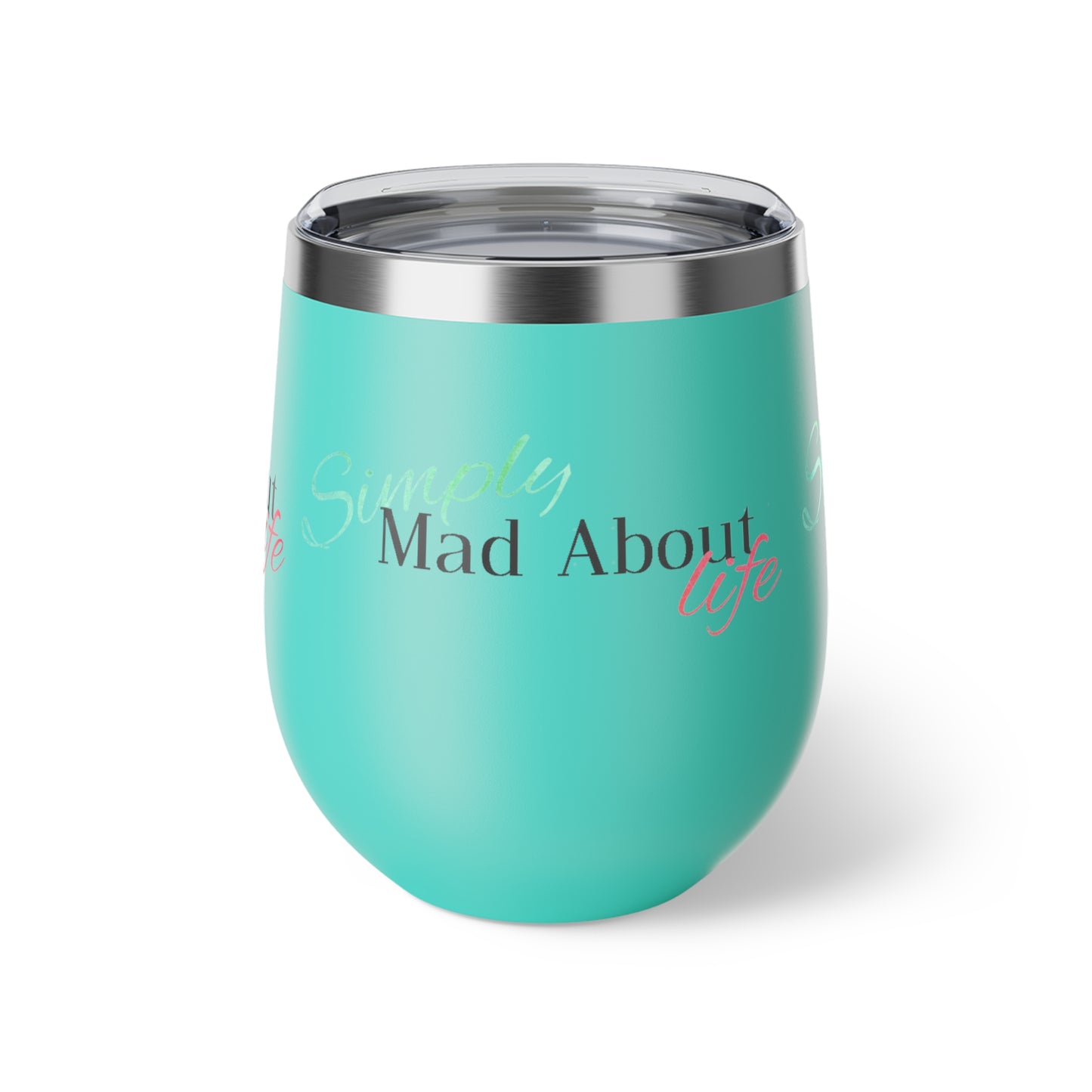 Simply Mad About Life LOGO 1 - Copper Vacuum Insulated Cup, 12oz