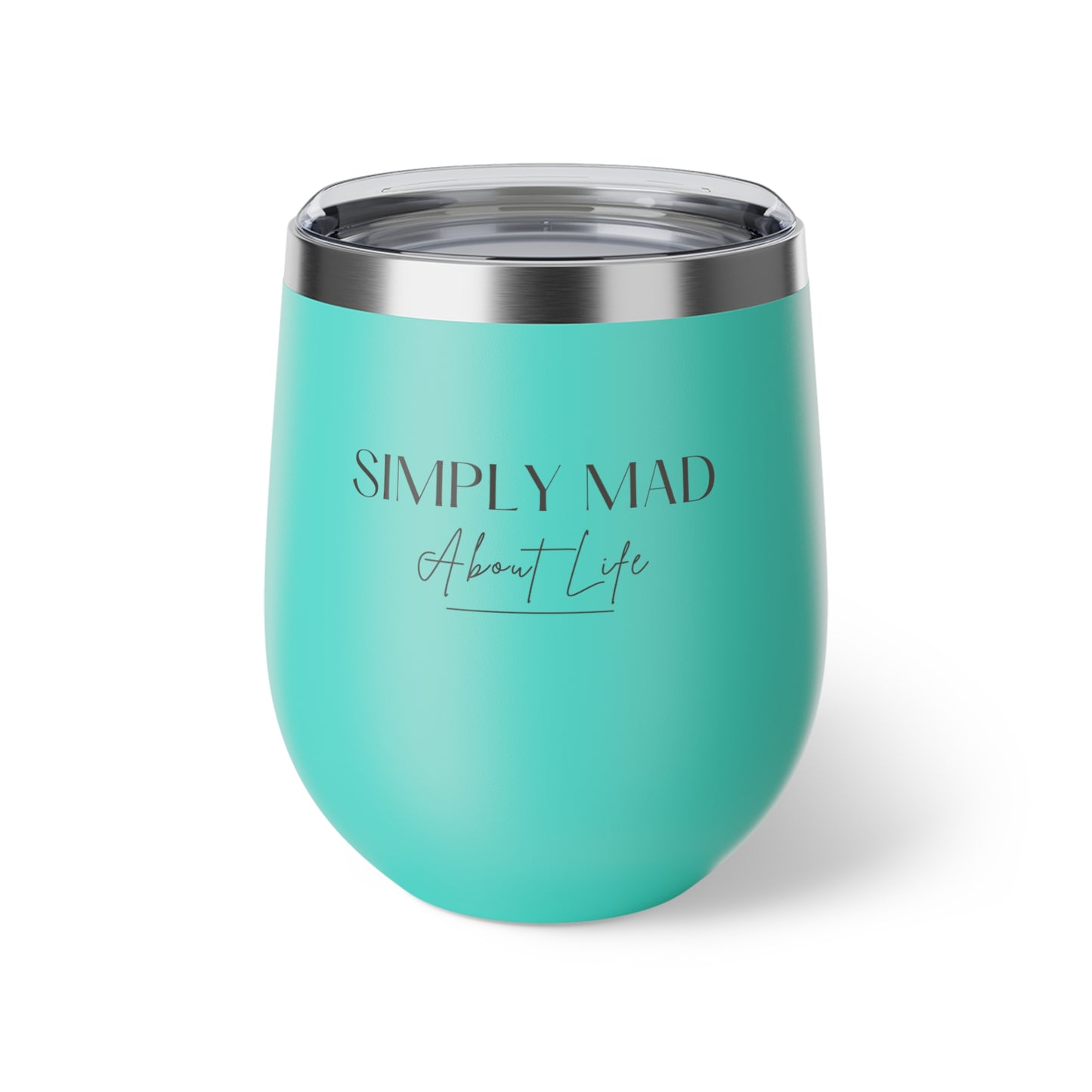 Simply Mad About Life LOGO 2 - Copper Vacuum Insulated Cup, 12oz