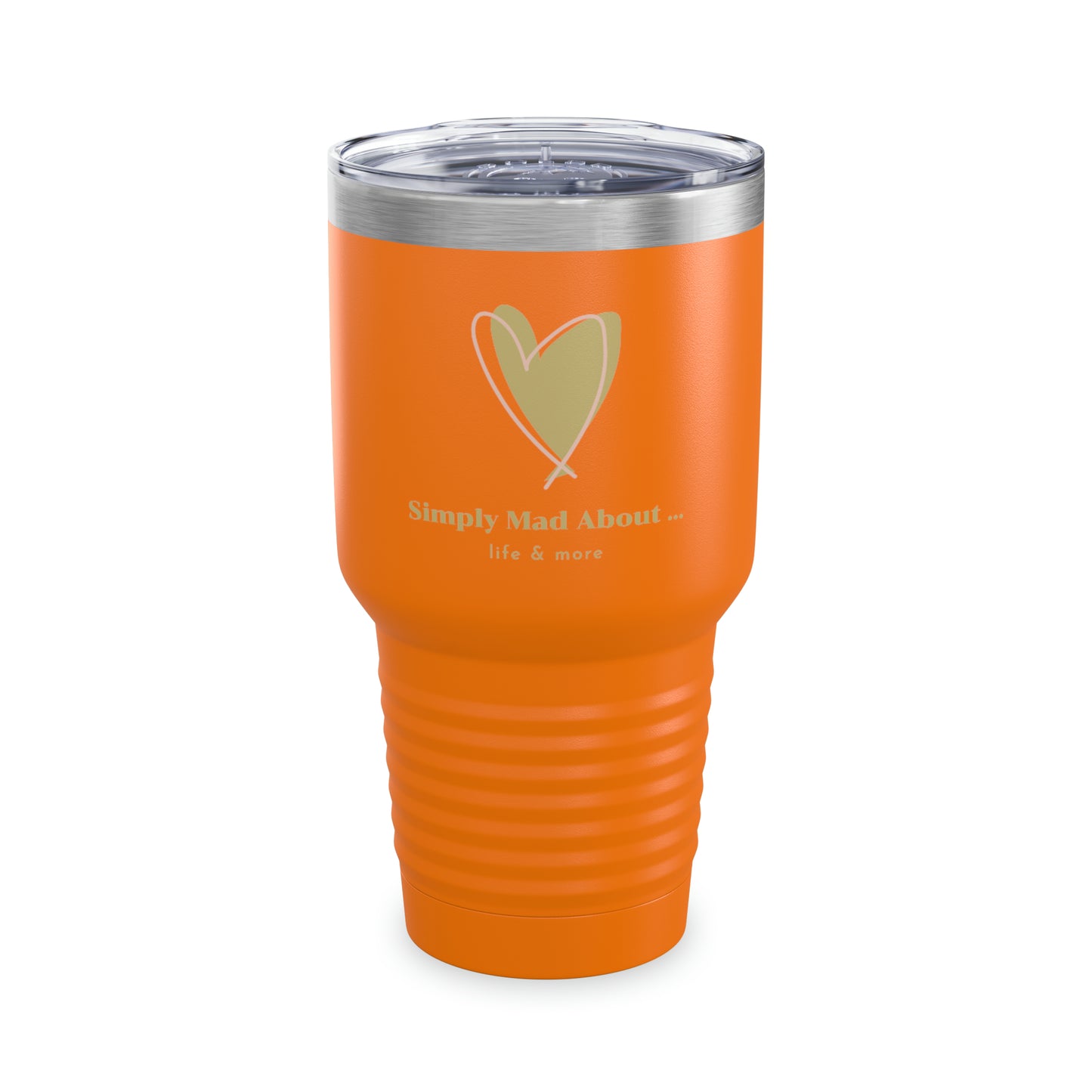 Elegant Logo “Simply Mad @ Life” - 17 COLORS - Ringneck Tumbler, 30oz