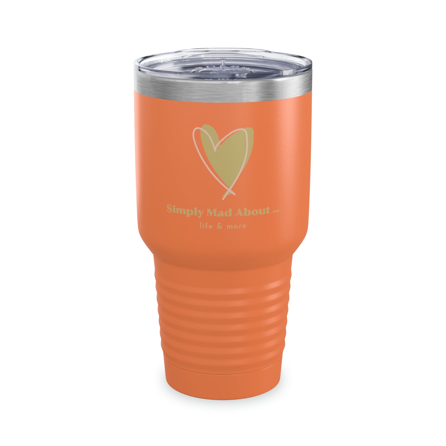 Elegant Logo “Simply Mad @ Life” - 17 COLORS - Ringneck Tumbler, 30oz